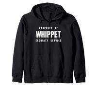 Whippet Property Of Security Service Dad Canine Dog Lover Zip Hoodie