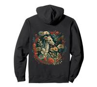 Whippet Sighthound William Morris Floral Style Pullover Hoodie