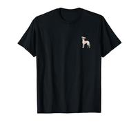 Whippet Womens Cute Watercolor Badge Patch T-Shirt