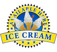 Whippy Ice Cream Sold Here Sticker - Catering Sign Window Decal Cafe Restaurant Van Trailer (Medium 210 x 285mm, Yellow)