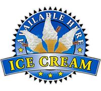 Whippy Ice Cream Sold Here Sticker - Catering Sign Window Decal Cafe Restaurant Van Trailer (Medium 210 x 285mm, Blue)