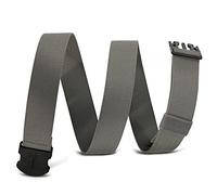 WHIPPY Mens Elastic Stretch Work Belt Unisex Adventure Web Sports Belt with Metal Free Buckle Adjustable Belts for Women Men,Gray 55"