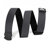 WHIPPY Mens Elastic Stretch Work Belt Unisex Adventure Web Sports Belt with Metal Free Buckle Adjustable Belts for Women Men,110cm+black Gray