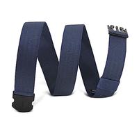 WHIPPY Mens Elastic Stretch Work Belt Unisex Adventure Web Sports Belt with Metal Free Buckle Adjustable Belts for Women Men,Navy Blue 43"