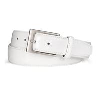 WHIPPY Men's Leather Belt Fashion Mens Belt Every Day Casual Jeans Black Leather Belts for Men Work Business,White 43.31"