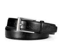 WHIPPY Men's Leather Belt Fashion Mens Belt Every Day Casual Jeans Black Leather Belts for Men Work Business,Black 47.25"