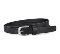 WHIPPY Women Skinny Leather Belt Gold Buckle Thin Waist Belts for Jeans, Dresses, Trousers Fashion Ladies Slim Belt, Black(brushed buckle), Fit waist size 26"-31"