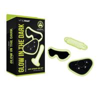 Whipsmart 4 Pcs Glow in The Dark Strap-On Set with Eyemask & Silk Rope White One Size
