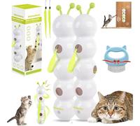 Whirlie Cat Toy, Happy Luna Cat Toy, Caterpillar Smart cat toys, Smart Motion cat toys with Worm Design for Indoor Cats (2PCS)