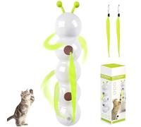 Whirlie Cat Toy, Happy Luna Cat Toy, Whirlie Smart Motion Cats Toy with Worm Design, Interactive Wall & Window Toys with Suction Cup for Indoor Cats