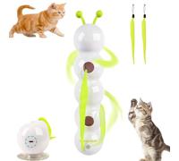 Whirlie Cat Toy, Smart Motion Cat Toy with Worm Design, Caterpillar Smart Cats Toys, Happy Luna Cats Toy with Suction Cup, Wall & Window Mounted Cats Toys for Indoor Cats