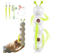 Whirlie Cat Toy, Smart Motion Cat Toy with Worm Design, Promotes Exercise & Mental Stimulation, Suitable for Indoor Wall, Door and Window Installation
