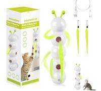 Whirlie Cat Toy, Whirlie Smart Motion Cat Toy with Worm Design, Wall-Mounted Cats Toy with Suction Cup, for Indoor, Promotes Exercise, Interactive for Hunting Play (1 pcs)