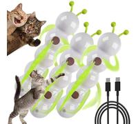 Whirlie Smart Motion Cat Toy with Worm Design 2025 New Happy Luna Cat Toy - Interactive Wall-Mounted Play, Suction Cup, Durable ABS for Indoor Cats’ Exercise & Fun Interactive Exercise (3 Pcs)