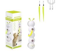 Whirlie Smart Motion Cat Toy With Worm Design, Whirlie Caterpillar Cat Toy, Suitable For Window And Wall Mounting, Smart Sensor, Playground On Your Wall For Cats (white)