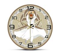 Whirling Dervish Sufi Religious Dance Round Clocks Arabic Numerals Wall Clock Colorful Clocks For Bedroom Office Decor 25Cm