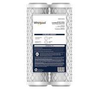 Whirlpool 10" x 2.5" Carbon Block Water Filter WHKF-WHCB, NSF Certified 5 Micron Reduces Chlorine and Sediment, 6-Month Life, CTO Replacement Cartridge Fits Most Home Filter Housings