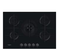 Whirlpool GOWL758/NB W Collection Gas On Glass 75 Cm Cast Iron, Flexi Lame Full Width Grids
