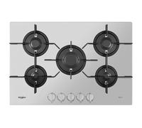 Whirlpool PMW75D2/IXL W Collection Gas On Glass 90Cm Cast Iron Flexiflame Flexi Full Width Grids