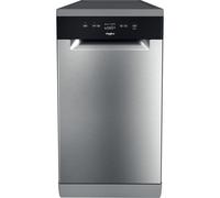 Whirlpool Slimline Dishwasher - Stainless Steel/Black - F Rated