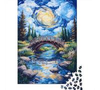 Whirlwind Bridge 1000-Piece Jigsaw Puzzle for Adults, 70x50cm/1000pcs, Smooth White Cardboard Pieces; Easy to Pause And Continue Later