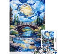 Whirlwind Bridge 1000 Piece Jigsaw Puzzles for Adults Improve Overall Mental Performance Mindful Soothing Leisure Game (38x52cm)