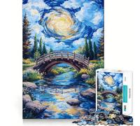 Whirlwind Bridge Jigsaw for Teenagers 1000 Pieces Mind Boost Fun Clean Cut Sturdy Components Heartwarming Gathering Activity (38x52cm)