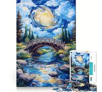 Whirlwind Bridge Jigsaw Puzzle 1000 Think Boost Game Tight Lock No Loose Pieces Interactive Brain Challenge for Home (50x75cm)