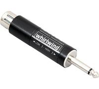 WHIRLWIND Little IMP Impedance Matching Transformer Cable - Black - 1 Pack - XLR, 1/4" Tip-sleeve