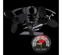 Whirlwind Twin Stove Fan and Magnetic Stove Thermometer Valiant Red One Size
