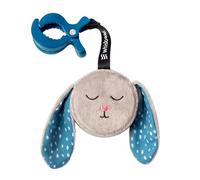 Whisbear Humming Bunny with Clip Grey | Pink Noise | Baby Sleep Aid | Baby Gifts | Baby Toys Newborn Baby Shower Gifts | Car Seat Toy | Pram Accessories Pram Toys | Baby Teddy | Baby Sleep Soother