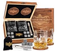 Whisiskey - Whiskey Decanter - Classic Decanter Set - Whisky Set - 800ML - Gifts for Men - Incl. 4 Whiskey Stones, Pliers & 2 Whisky Glasses