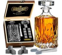 WHISISKEY - Whiskey Decanter Set - 500ML Classic Carafe - Whiskey Gift Sets for Men - Whisky Set - Glass Gifts for Men - Inc. 8 Whiskey Stones, Accessories