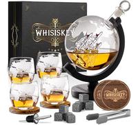 WHISISKEY Whiskey Decanter Set - Whiskey Glasses - Whisky Gift Sets for Men