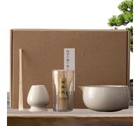 Whisk & For, Whisk Set, 4 Piece Japanese Powder Kit | Whisk and Holder for Daily Use, Enjoy From or Share, Beginners