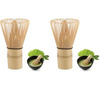 Whisk Matcha, Japanese Matcha Starter Set with Handcrafted Whisk | Traditional Tea Ceremony Tools for Perfect Matcha Lattes, Hot Chocolate, and More (Pack of 2)