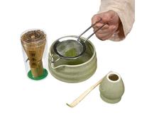 Whisk Scoop Matcha Set - Natural Tea Tool Kit, Classic Mixing Spoon and Chasen | Zen Style Design, Ceremony Ritual Theme, Handcrafted Texture Feature, Traditional Utensils for Authentic Japanes