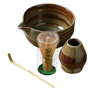 Whisk Set, Complete Kit With Bowls And Whisk, Ceramic Bowl With | Spout, Includes, Scoop, And Holder, Perfect For Traditional Tea Ceremony, For Tea Enthusiasts, 700g