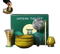 Whisk Set - Traditional 5 Piece Tea Set with Bowl, Whisk in and Scoop for Authentic Japanese Tea Making | Ideal for Home Use, Occasions s