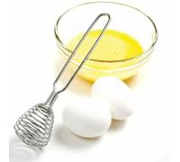 Whisk Your Way to Perfection with Spring Coil Egg Beater The Ultimate Kitchen ! (White, 23x7cm)