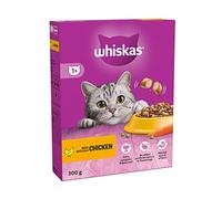 Whiskas 1+ Adult Cat Dry Food Chicken 300g (Pack of 6)