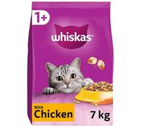 Whiskas 1+ Adult Chicken, Adult Dry Cat Food , 7 kg ( Pack of 1)