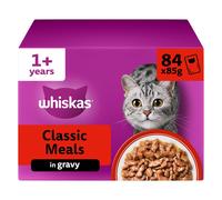 Whiskas 1+ Adult Pouches 84 x 85g - Classic Meals in Gravy