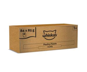 Whiskas 1+ Adult Pouches 84 x 85g - Classic Meals in Gravy