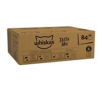 whiskas 1+ Adult Tasty Mix in Gravy 84 Pouches, Adult Wet Cat Food, Country Collection, Megapack (84 x 85 g)