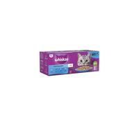WHISKAS - 1+- Adult Wet Cat Food Pouches - 40 x 85 g - Fish in Jelly - Bulk Cat Food Megapack - 40 Pouches