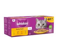 Whiskas 1+ Poultry Feasts in Jelly - 40 x 85g