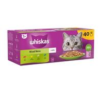 Whiskas Cat Pouches 1+ – Mixed Menu in Jelly – 40 x 85g
