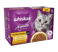 WHISKAS 1+ Cat Pouches Aromatic Poultry in Gravy 4 x 12x85g