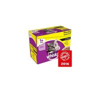 whiskas 1+ Cat Pouches Poultry in Gravy 12 x 100g (PACK OF 4)